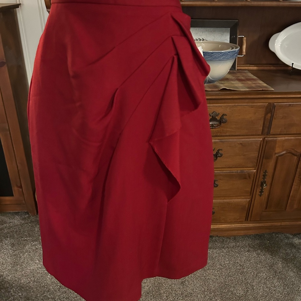 Cato Asymmetrical Red Skirt